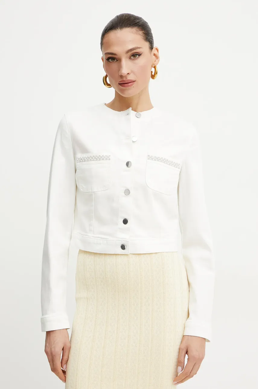 Bunda Guess JULIANA bílá barva, přechodná, W5GN68 D5N71
