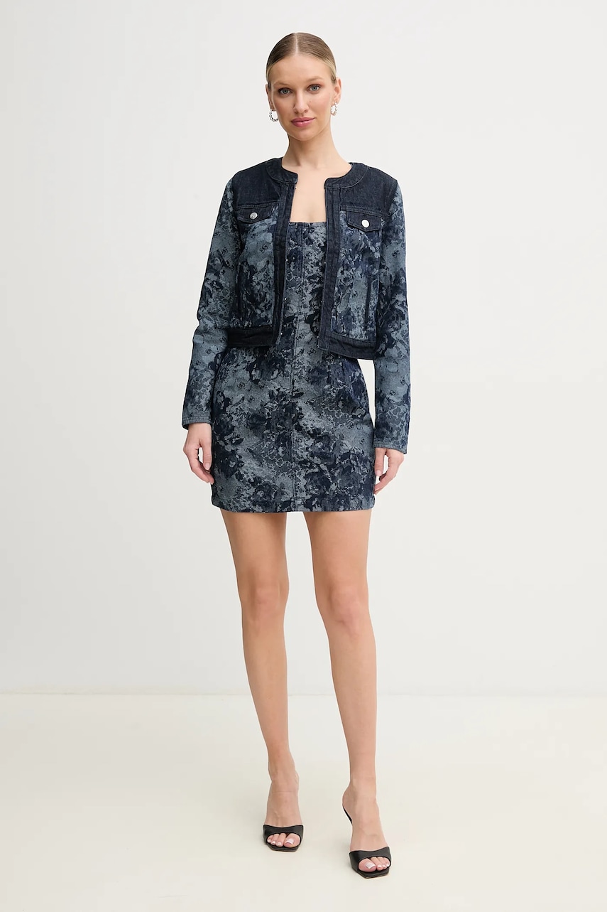Джинсовая куртка Guess FINLEY цвет синий переходная W5GN79 D5O70 Джинсовая куртка Guess FINLEY цвет синий переходная W5GN79 D5O70