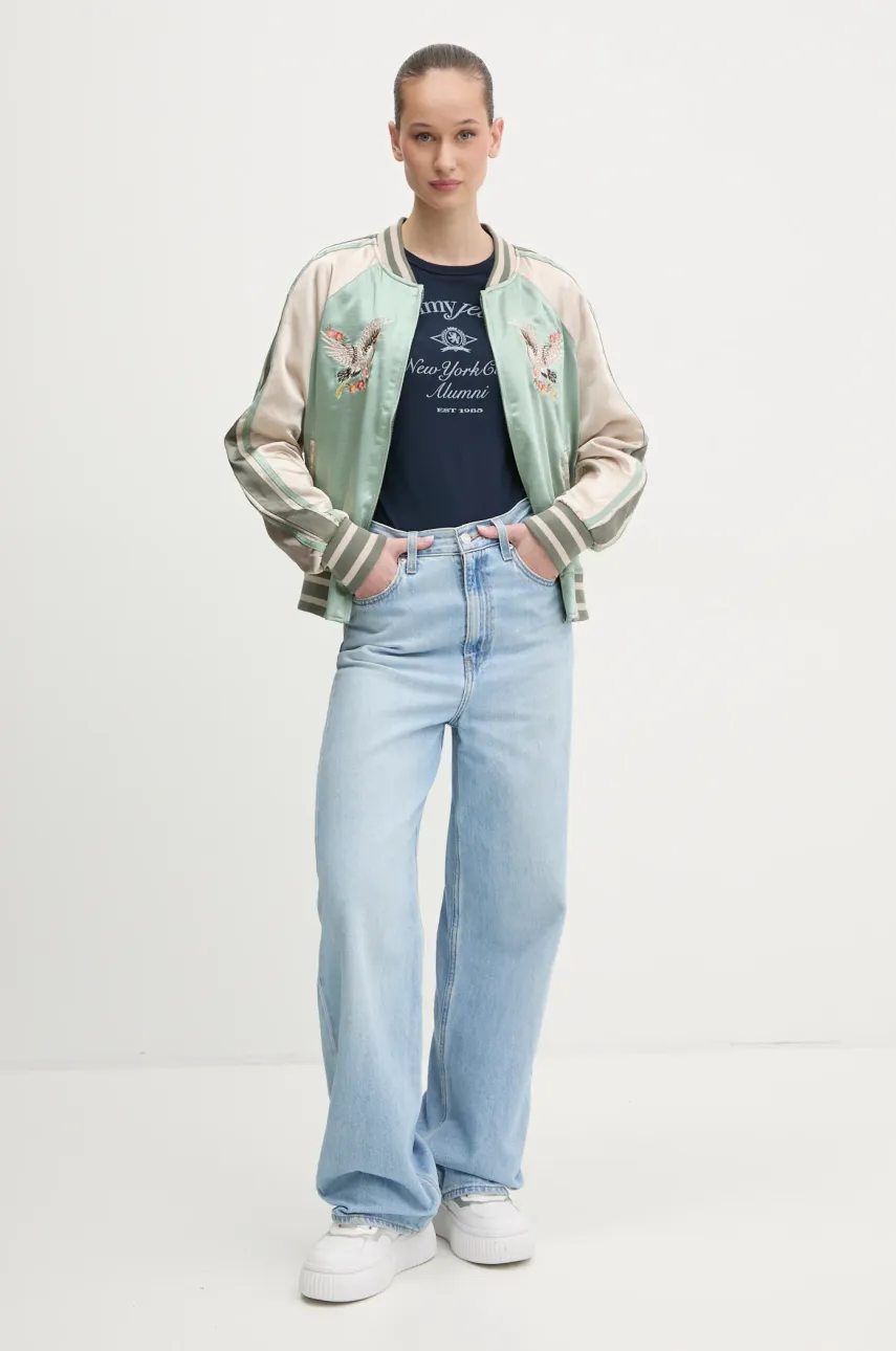 Куртка-бомбер Superdry женский цвет зелёный переходная W5011864A-1LL Куртка-бомбер Superdry женский цвет зелёный переходная W5011864A-1LL