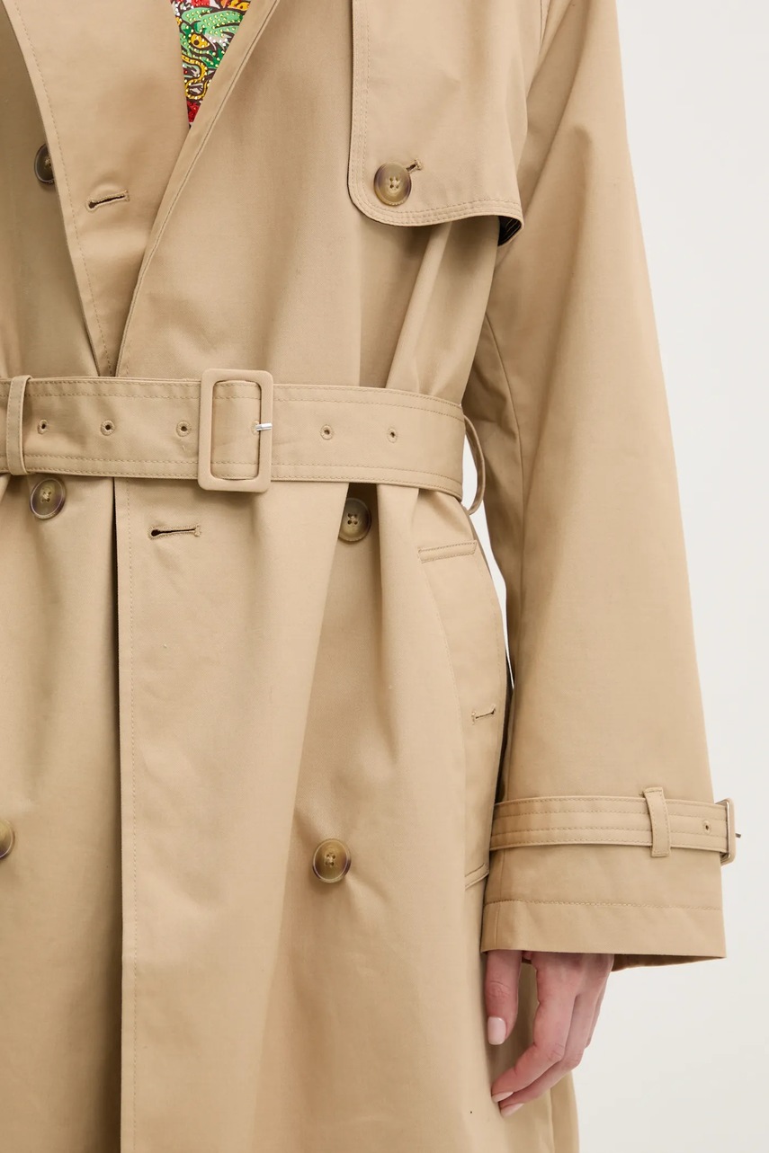 Тренч Superdry жіночий колір бежевий перехідний oversize W5011871A-5YE 