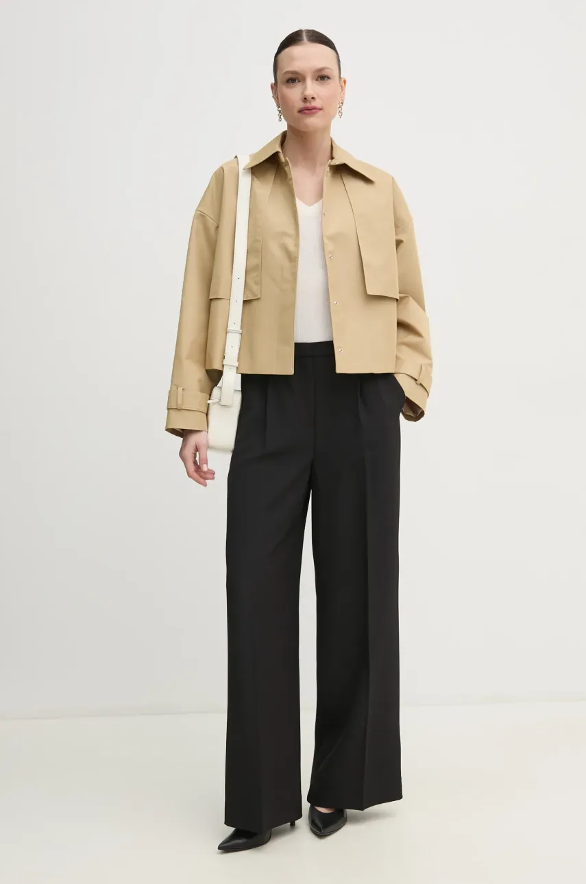 Куртка Calvin Klein женская цвет бежевый переходная K20K208379 Куртка Calvin Klein женская цвет бежевый переходная K20K208379