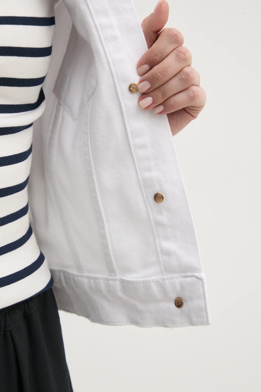 Куртка Tommy Hilfiger колір білий перехідна WW0WW44374 