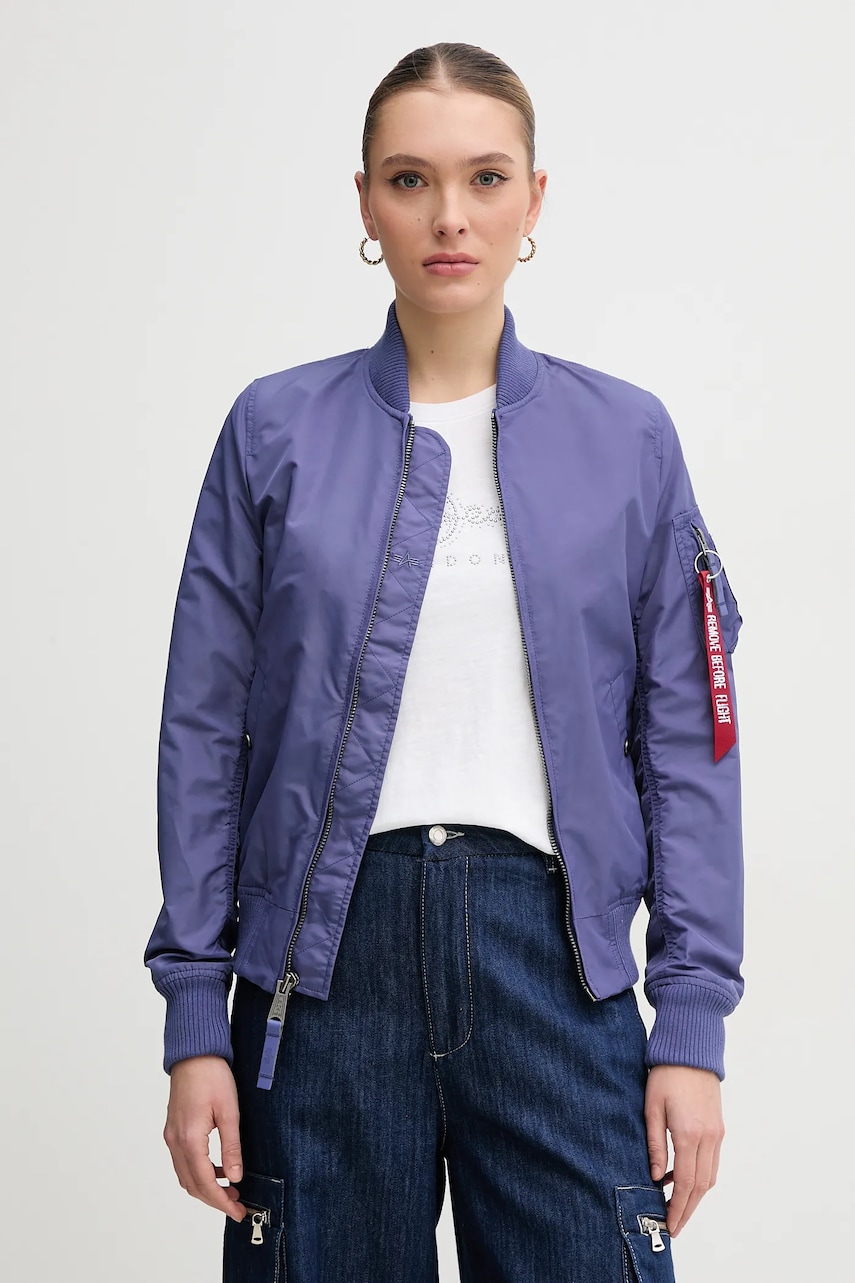 Alpha Industries geaca MA-1 TT Wmn culoarea violet, de tranzitie, 141041 Alpha Industries geaca MA-1 TT Wmn culoarea violet, de tranzitie, 141041