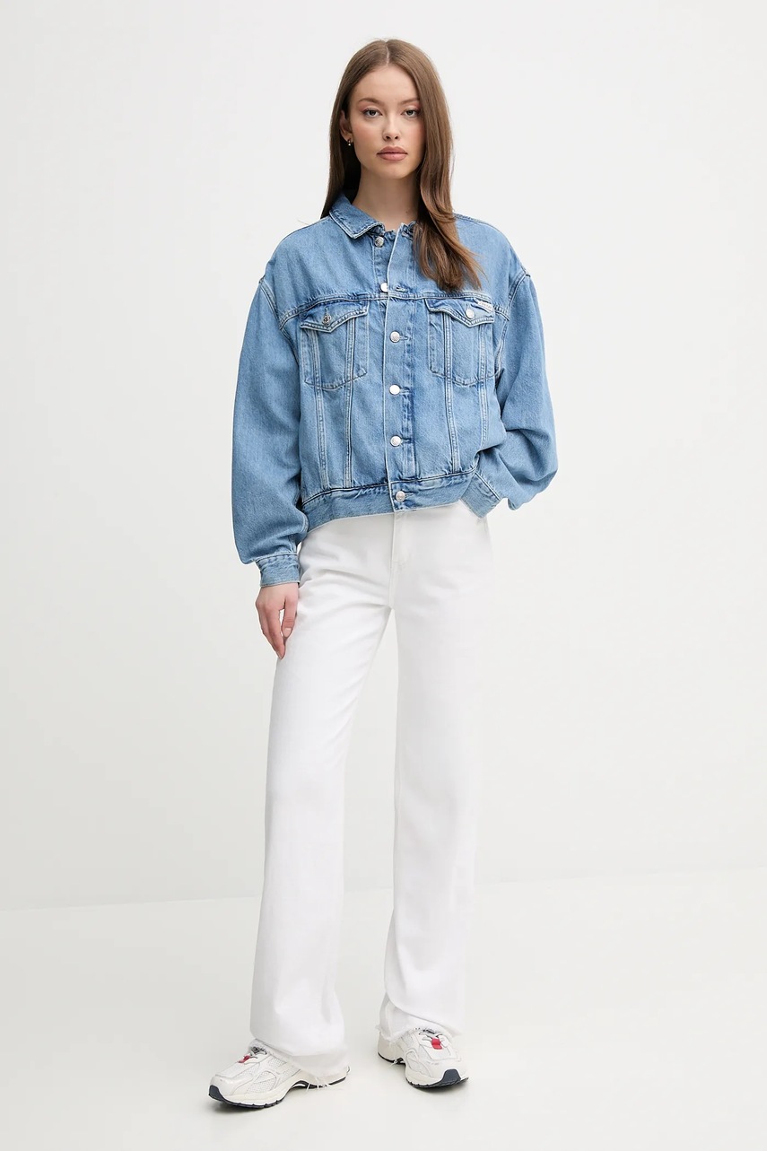 Джинсовая куртка Calvin Klein Jeans переходная oversize J20J225182