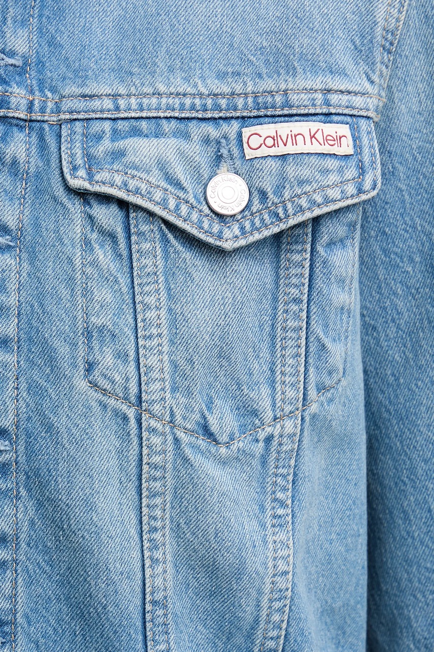 Τζιν μπουφάν Calvin Klein Jeans χρώμα: μπλε, J20J225184 φωτογραφία