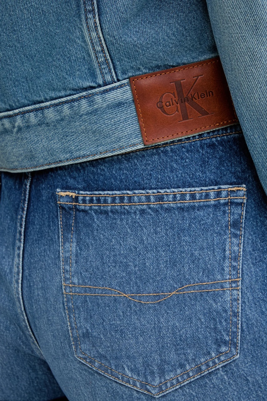 Τζιν μπουφάν Calvin Klein Jeans χρώμα: μπλε, LV047B075G φωτογραφία