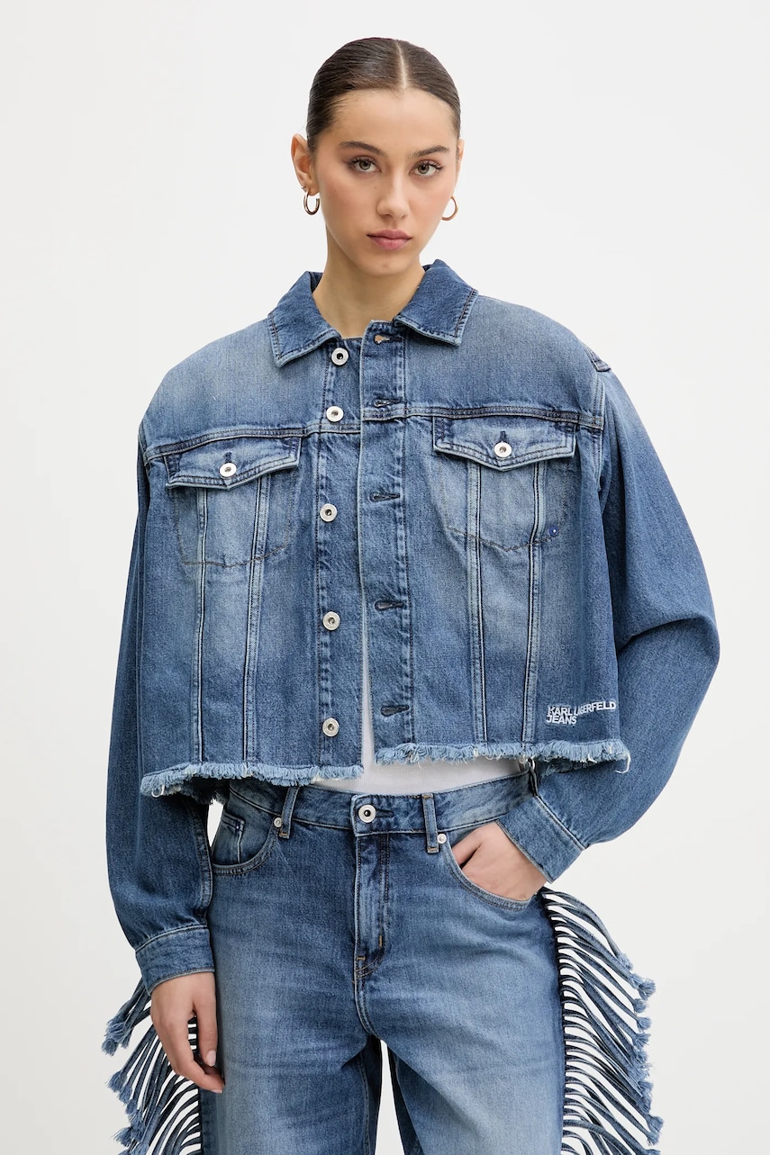 Karl Lagerfeld Jeans geacă din denim de tranzitie, A2W14013 Karl Lagerfeld Jeans geacă din denim de tranzitie, A2W14013