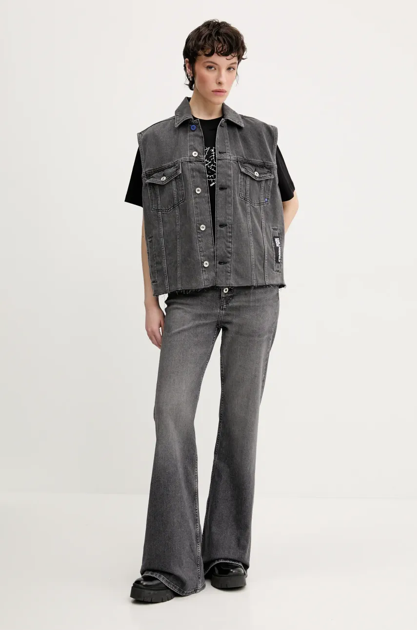 Безрукавка Karl Lagerfeld Jeans женская цвет серый переходная A2W14014 Безрукавка Karl Lagerfeld Jeans женская цвет серый переходная A2W14014