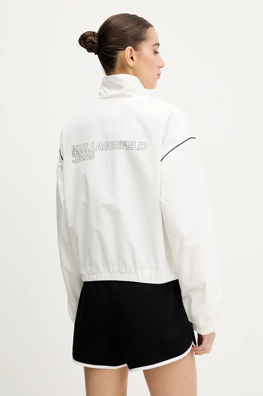 Karl Lagerfeld Jeans geacă culoarea alb, de tranzitie, oversize, A2W15015