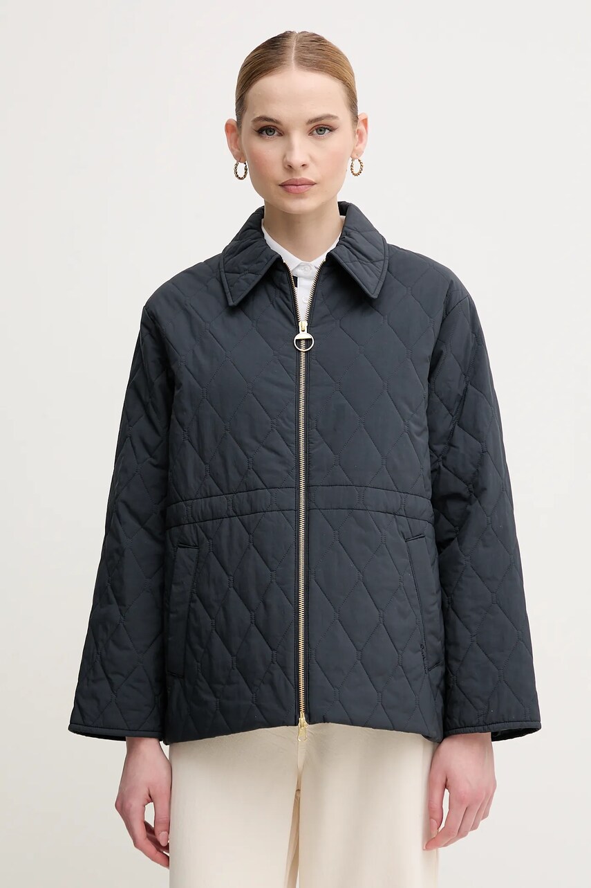 Barbour geaca Clarissa culoarea albastru marin, de tranzitie, oversize, LQU1816NY91