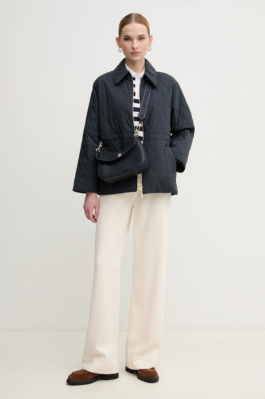 Куртка Barbour Clarissa цвет синий переходная oversize LQU1816NY91 Куртка Barbour Clarissa цвет синий переходная oversize LQU1816NY91