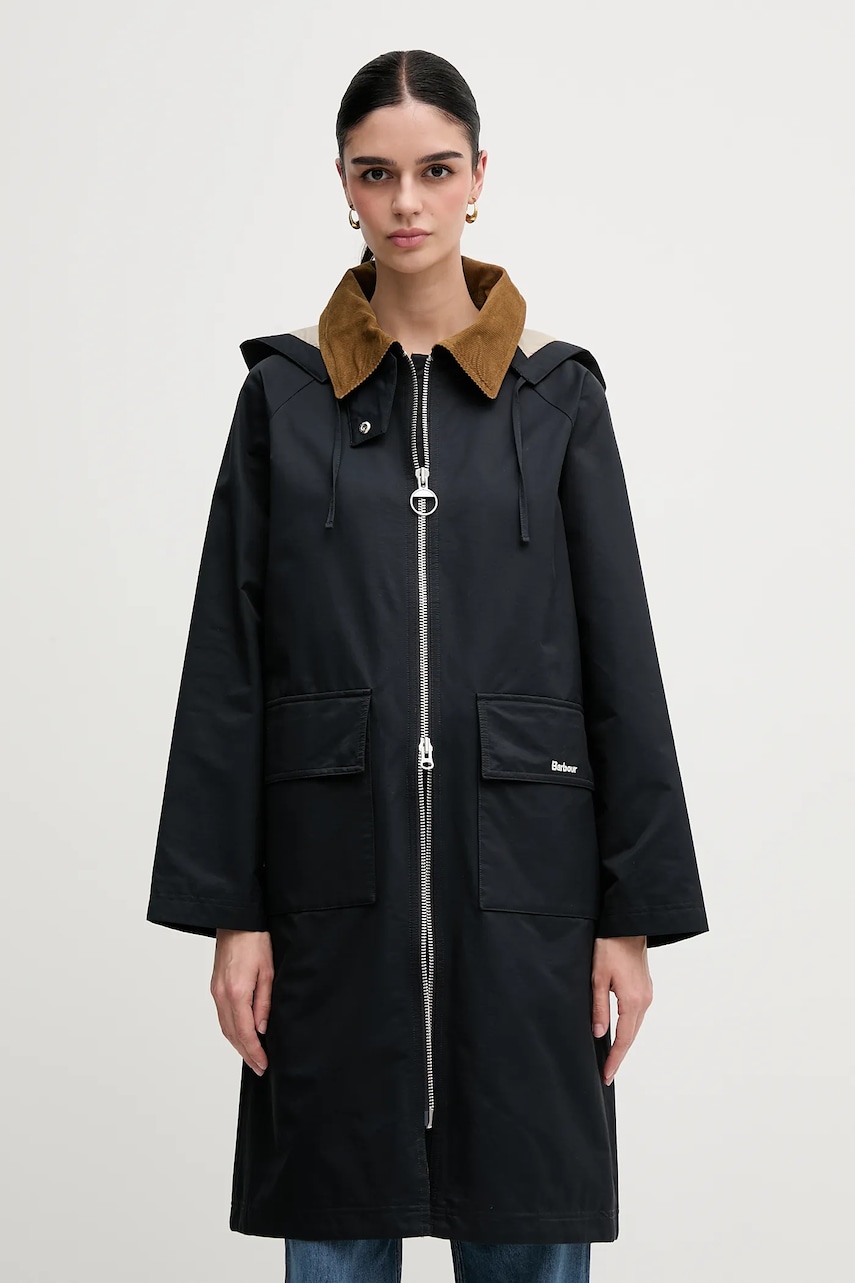 Barbour geacă Jema culoarea bleumarin, de tranzitie, oversize, LSP0216NY91