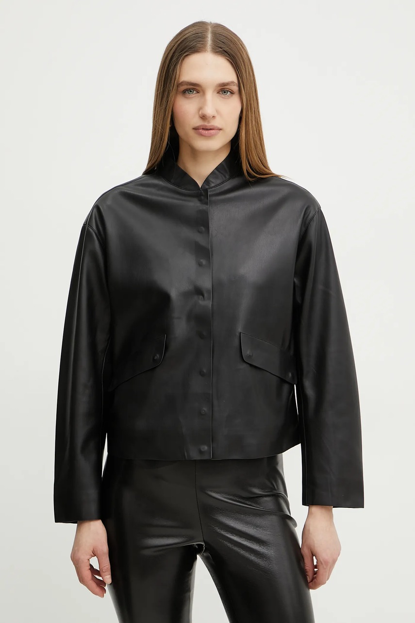 Μπουφάν Fracomina χρώμα: μαύρο, FS25SJ2007P41101 φωτογραφία