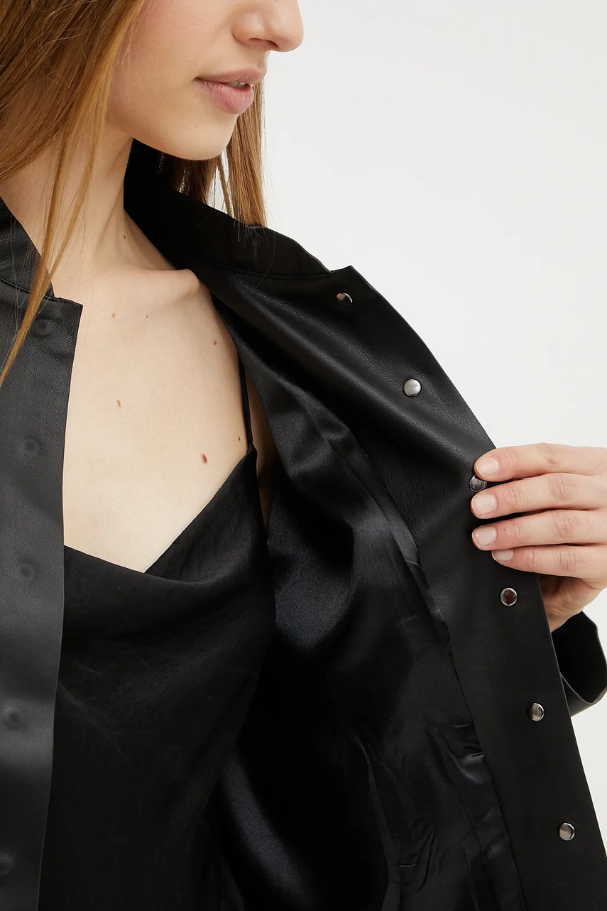 Μπουφάν Fracomina χρώμα: μαύρο, FS25SJ2007P41101 φωτογραφία