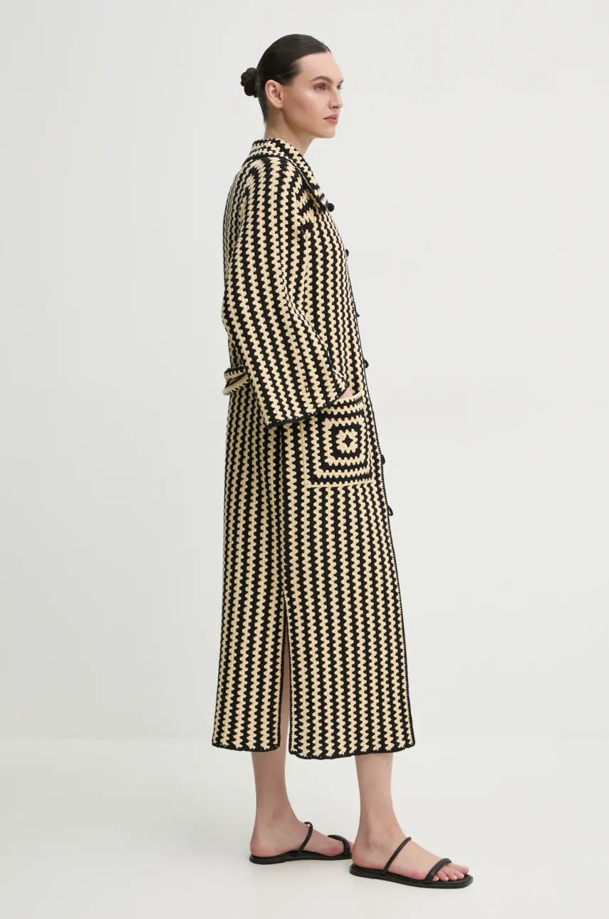 Хлопковое пальто By Malene Birger DINA женское цвет чёрный переходное oversize 103071 Хлопковое пальто By Malene Birger DINA женское цвет чёрный переходное oversize 103071