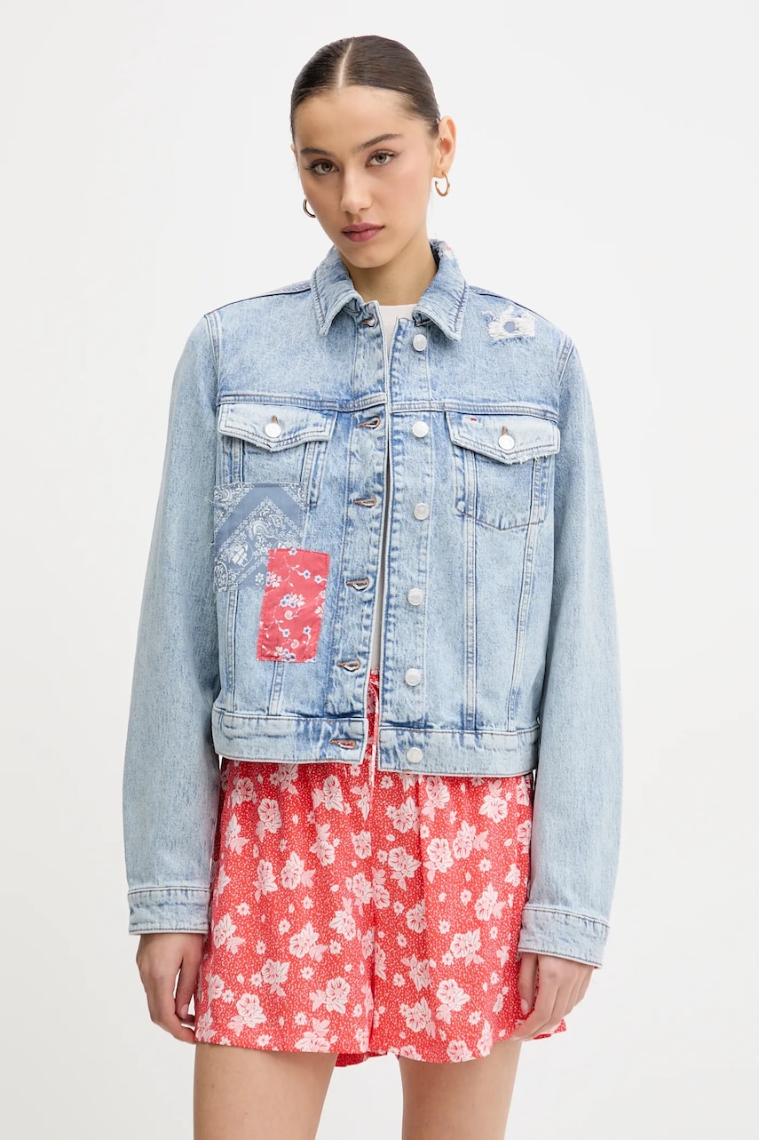 Tommy Jeans geacă din denim de tranzitie, DW0DW20116