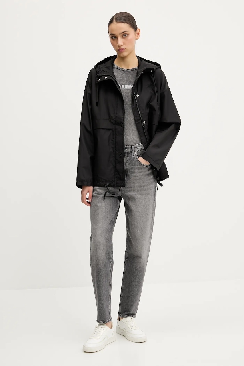 Куртка Tommy Jeans цвет чёрный переходная oversize DW0DW20231 Куртка Tommy Jeans цвет чёрный переходная oversize DW0DW20231