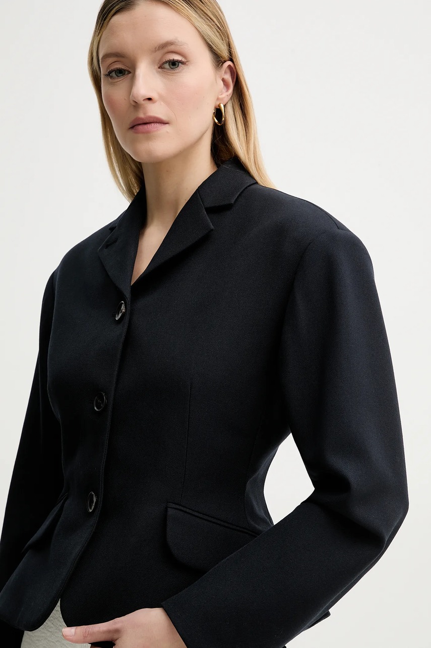 Μάλλινο σακάκι Bally χρώμα: ναυτικό μπλε, WOU088 φωτογραφία