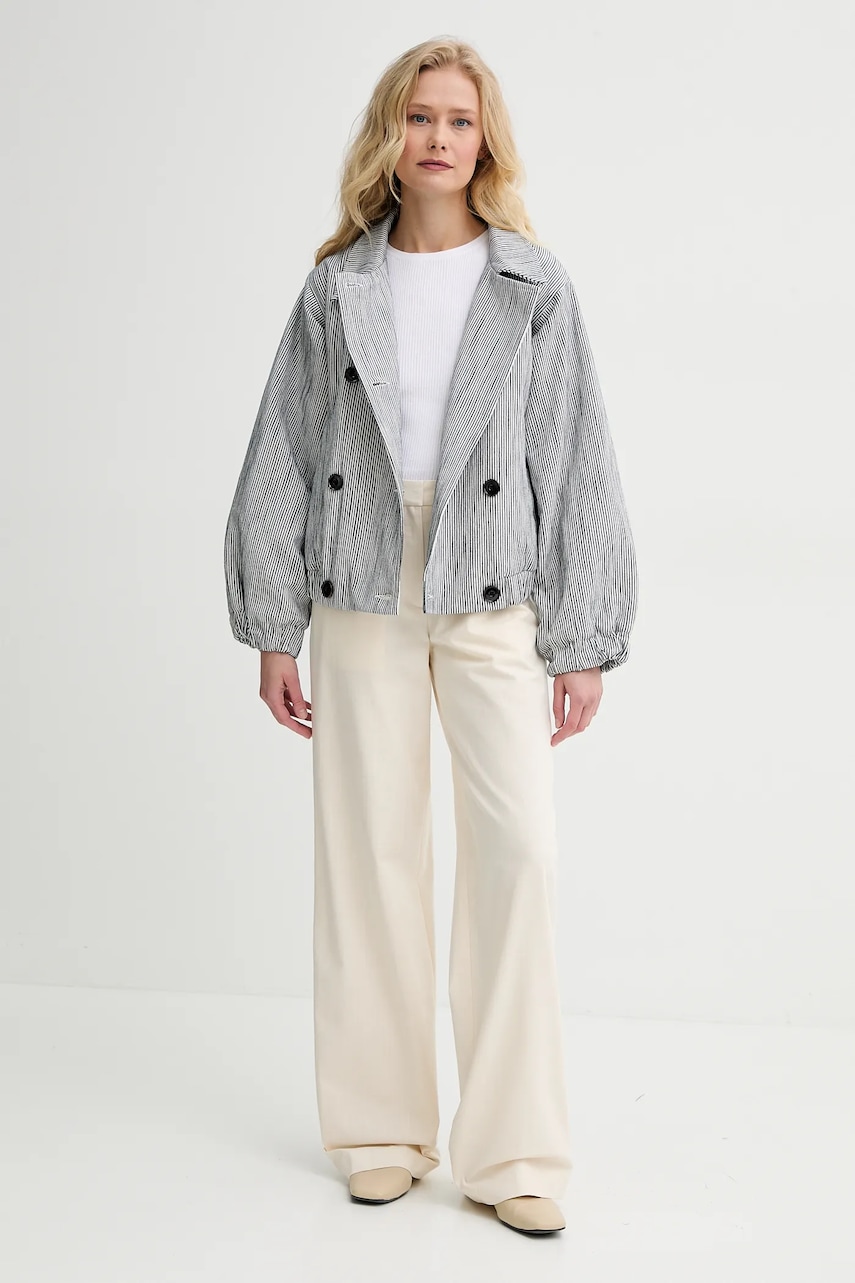 Bunda se lněnou směsí Sessun