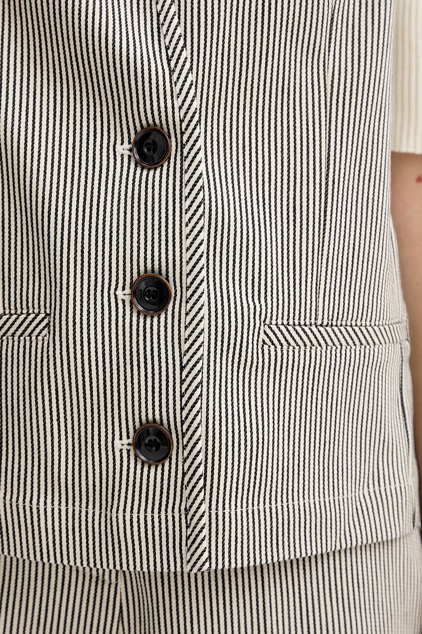 Βαμβακερό γιλέκο Sessun χρώμα: μπεζ, 25213012 φωτογραφία