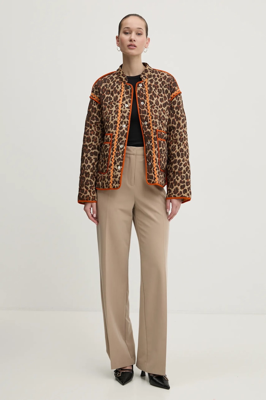 Двусторонняя куртка Never Fully Dressed женская цвет зелёный переходная oversize NFDOU401 Двусторонняя куртка Never Fully Dressed женская цвет зелёный переходная oversize NFDOU401