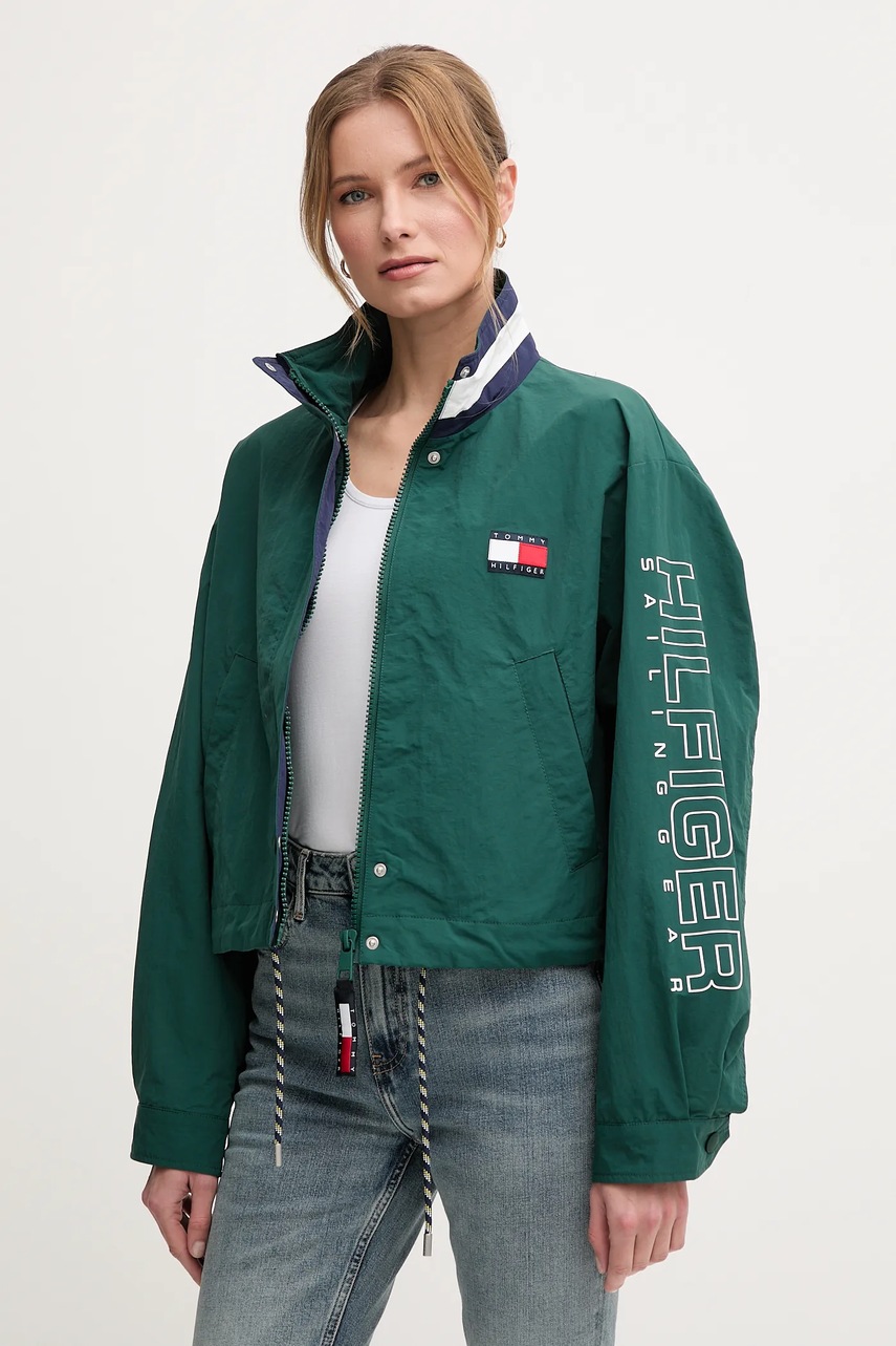 

Яке Tommy Hilfiger SAILING в зелено преходен модел WW0WW45934, Зелен