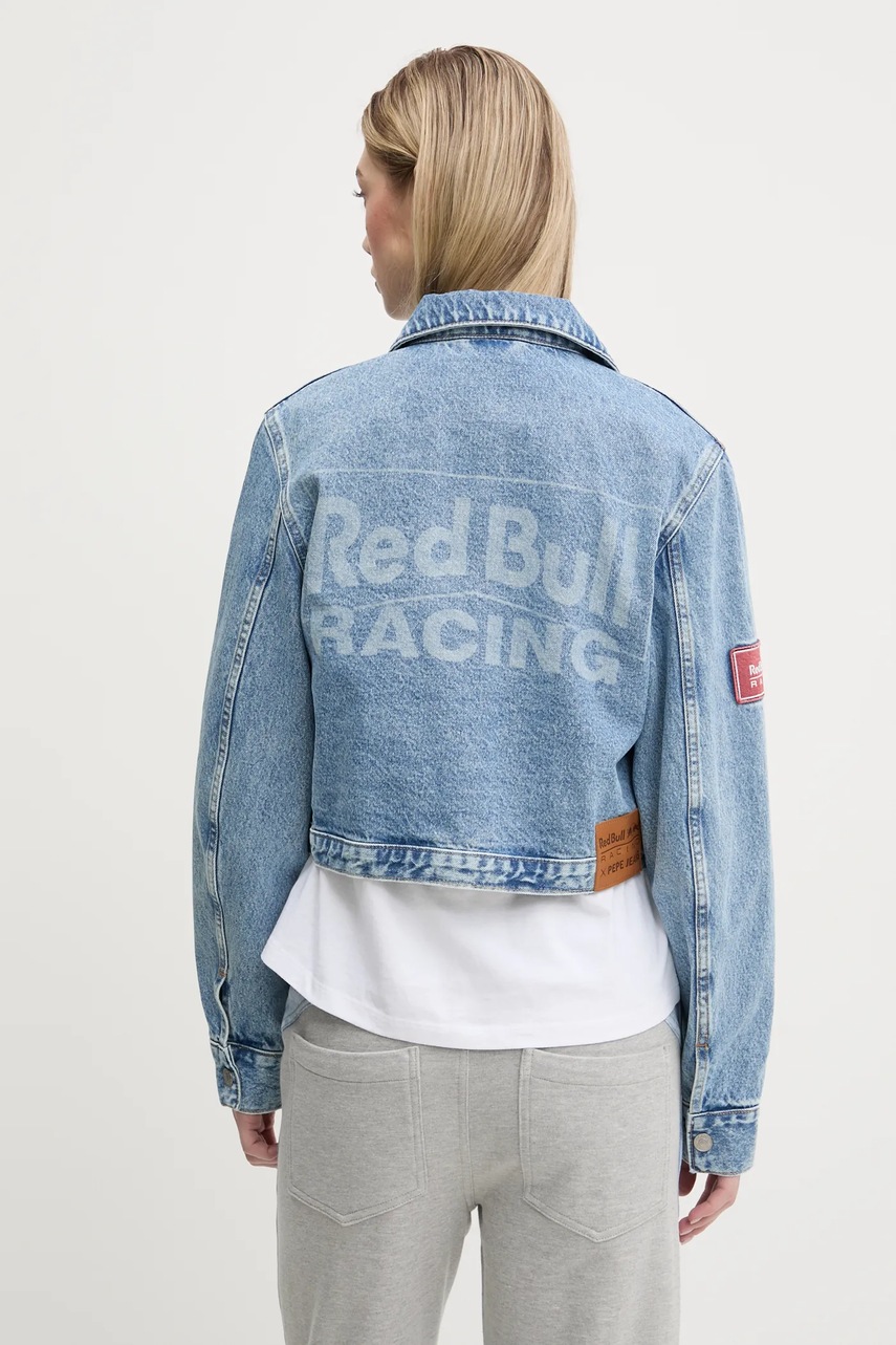 Red Bull Racing x Pepe Jeans geaca jeans COACH JACKET de tranzitie, RL400015R17