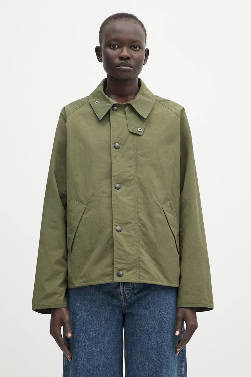 Barbour geacă Barbour Transport Lightweight Showerproof Jacket culoarea verde, de tranzitie, MSP0124