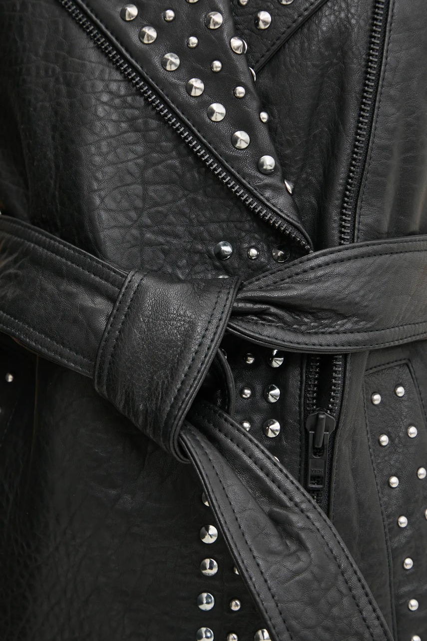 Δερμάτινο γιλέκο Bruuns Bazaar γυναικείο, χρώμα: μαύρο, BBW4350 φωτογραφία