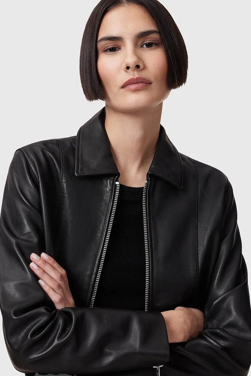 Кожаная куртка AllSaints ALMA цвет чёрный переходная W007LC Кожаная куртка AllSaints ALMA цвет чёрный переходная W007LC