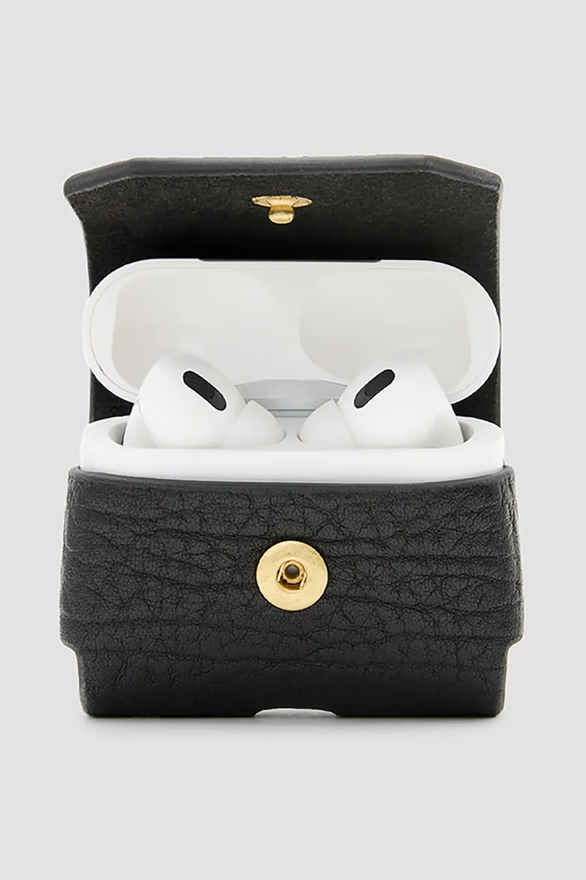 Кожаный футляр для airpod AllSaints AIRPOD цвет чёрный W124XC Кожаный футляр для airpod AllSaints AIRPOD цвет чёрный W124XC