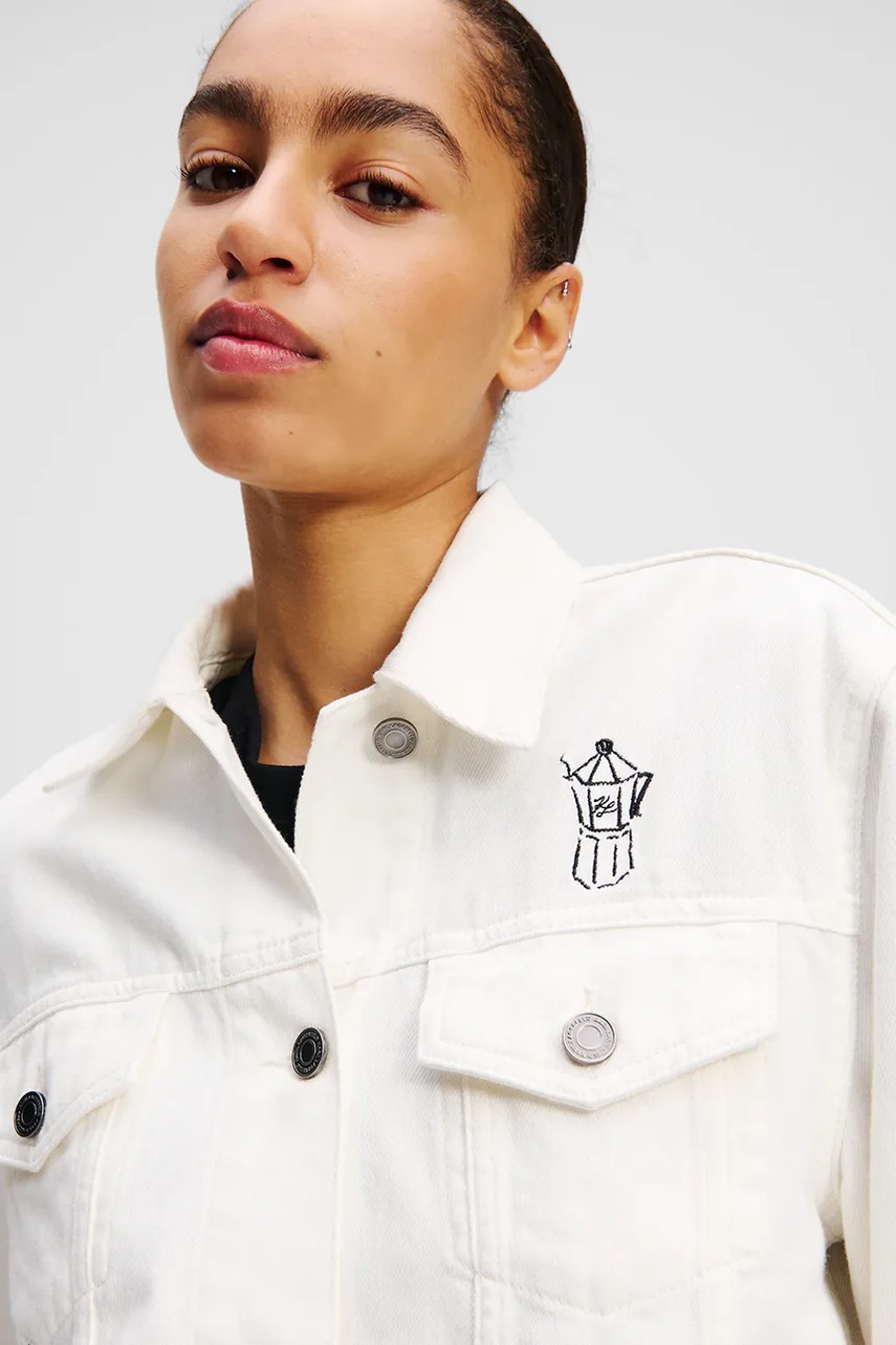 Bavlněná džínová bunda Karl Lagerfeld (obrázek 3)