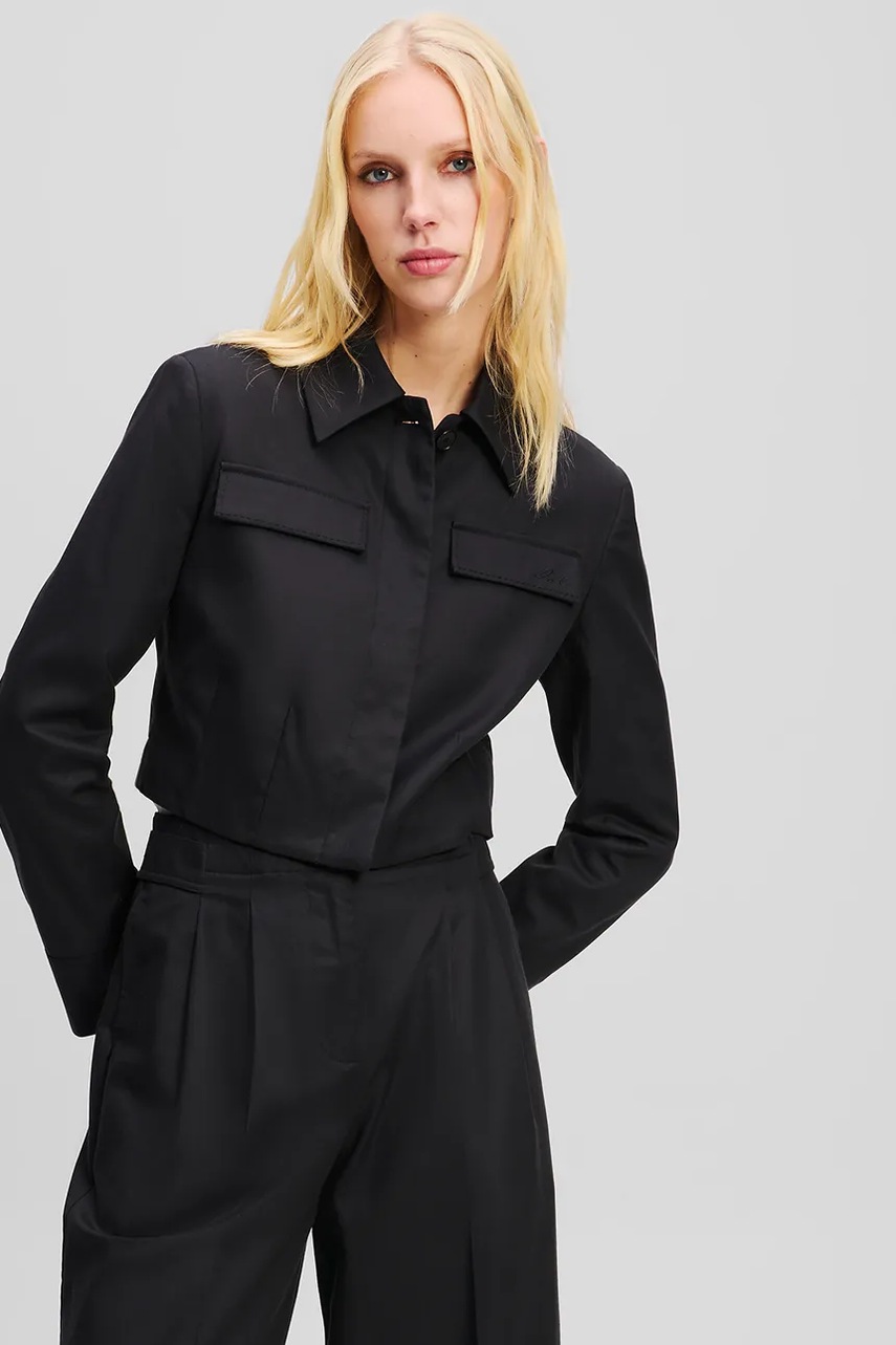 Karl Lagerfeld geaca culoarea negru, de tranzitie, A2W14006