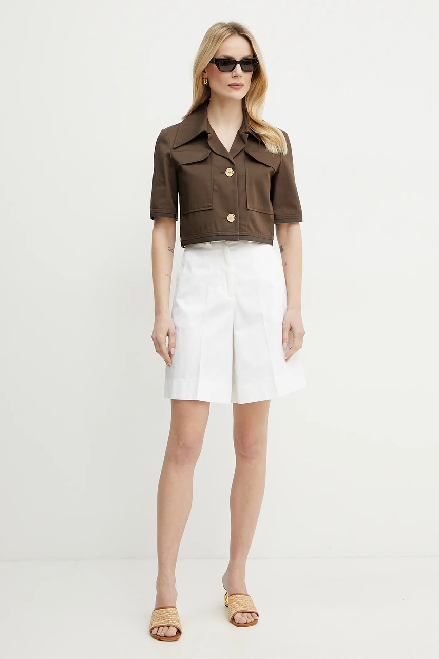 Βαμβακερό μπουφάν Patou χρώμα: καφέ, JA0480074 φωτογραφία