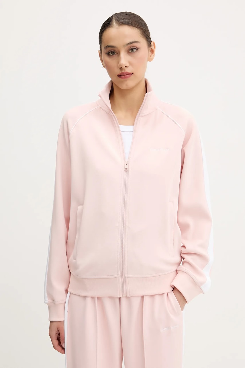 Levně Mikina Guess Jeans dámská, růžová barva, s aplikací, W5GQ38 KB212