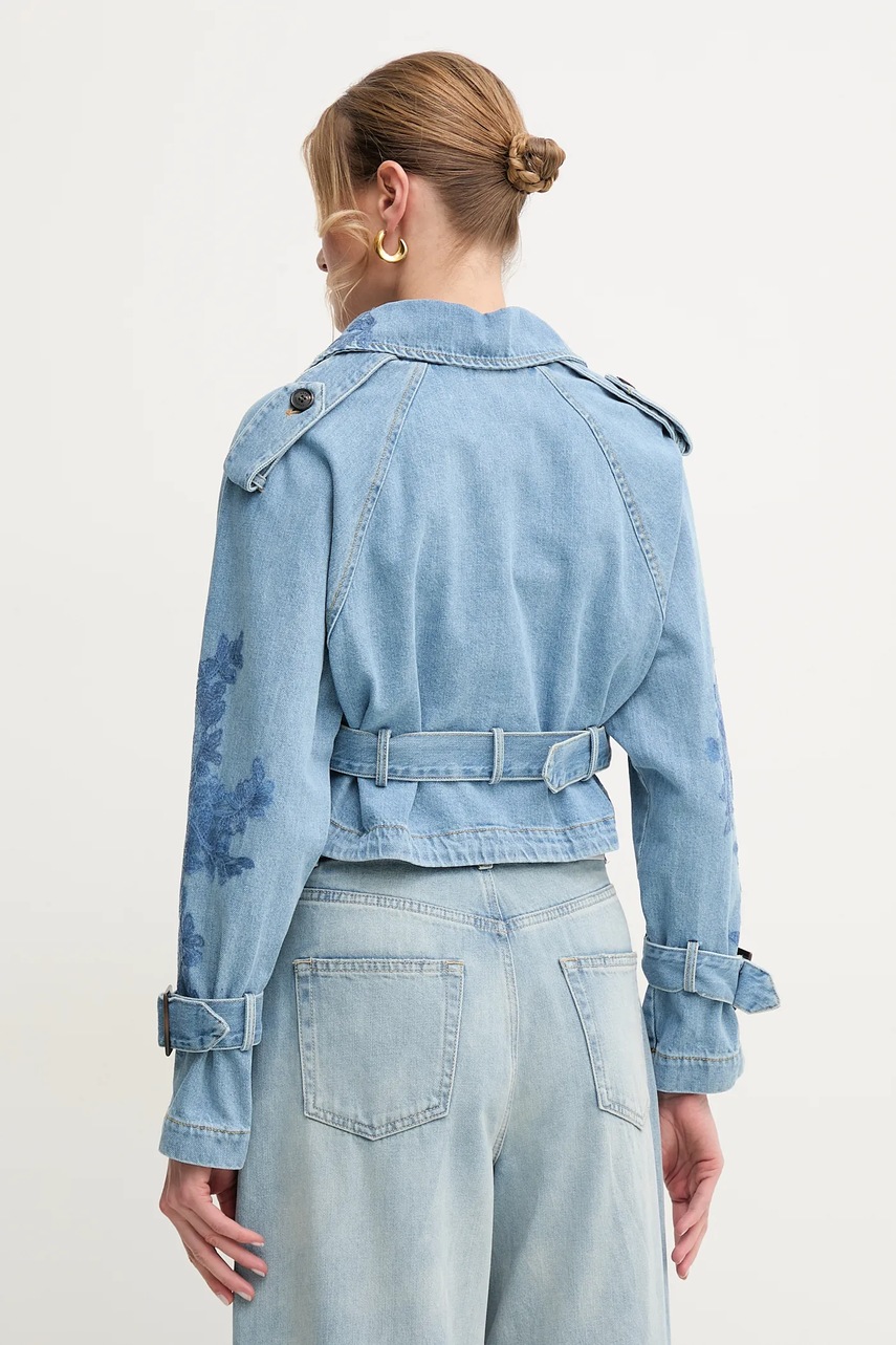 Τζιν μπουφάν Ermanno Firenze χρώμα: μπλε, 56TD002EI4 φωτογραφία