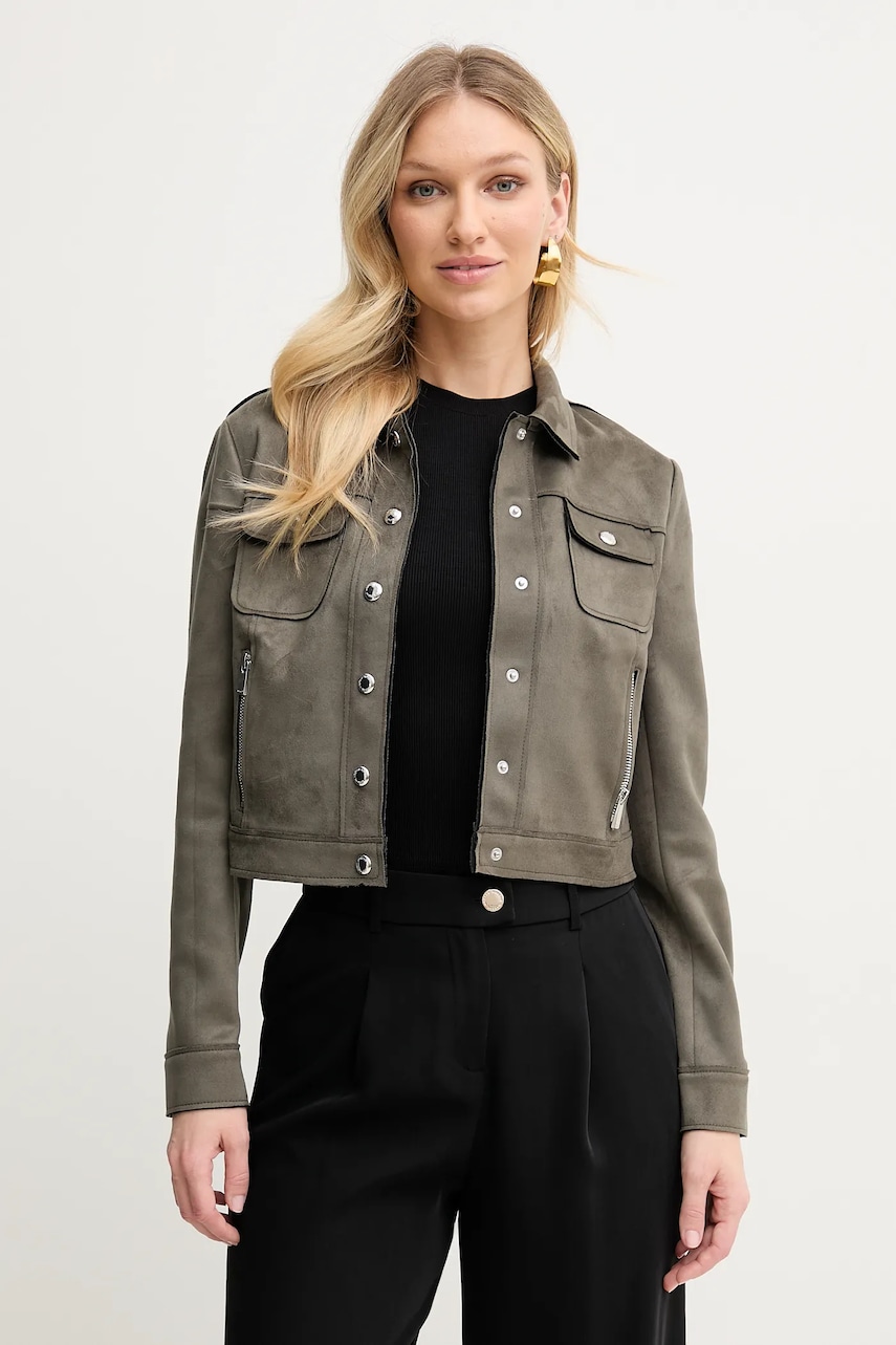 Morgan geaca GRAMI femei, culoarea verde, de tranzitie, GRAMI