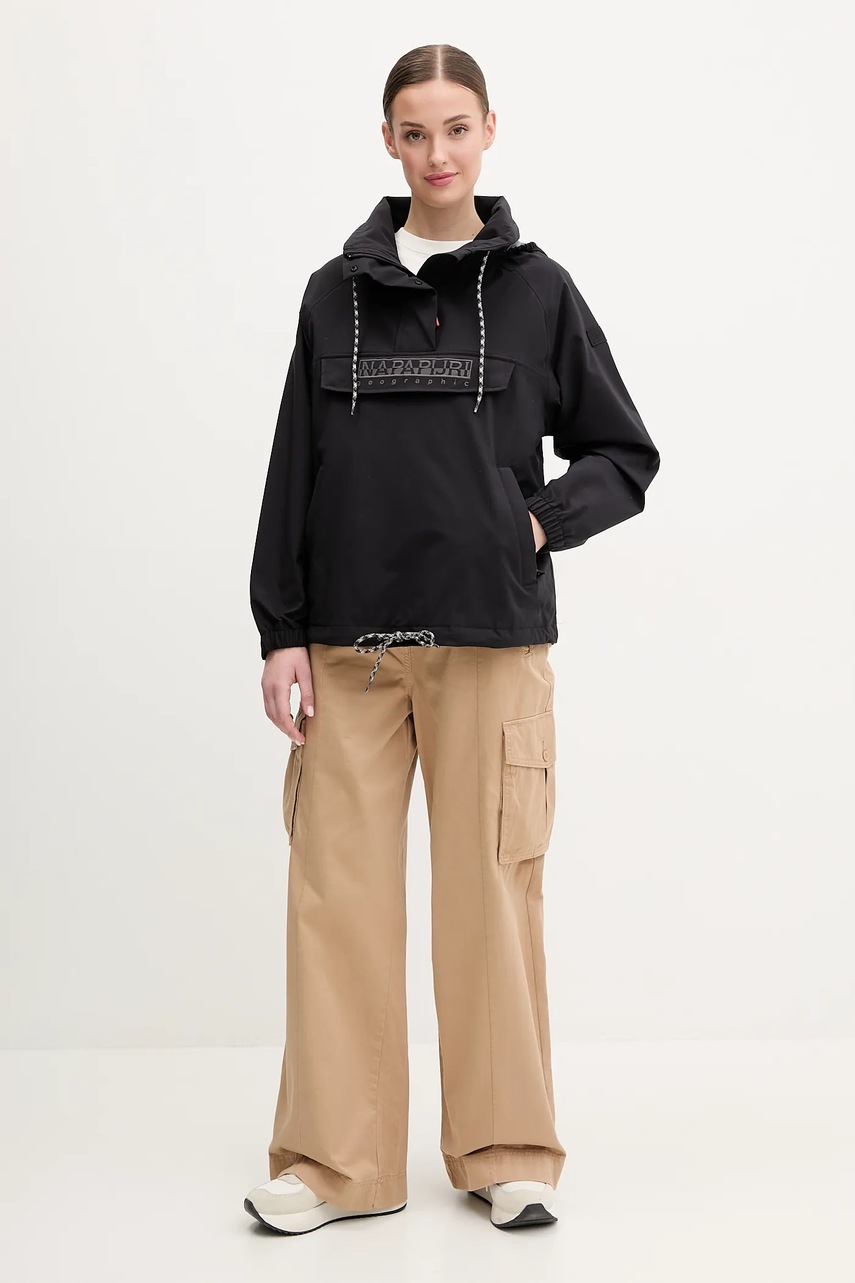 Куртка Napapijri Rainforest Dune цвет чёрный переходная NP0A4IKZ9411