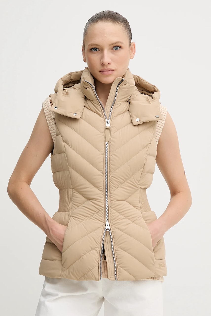 MACKAGE vesta de puf culoarea bej, de iarnă, HOSHI