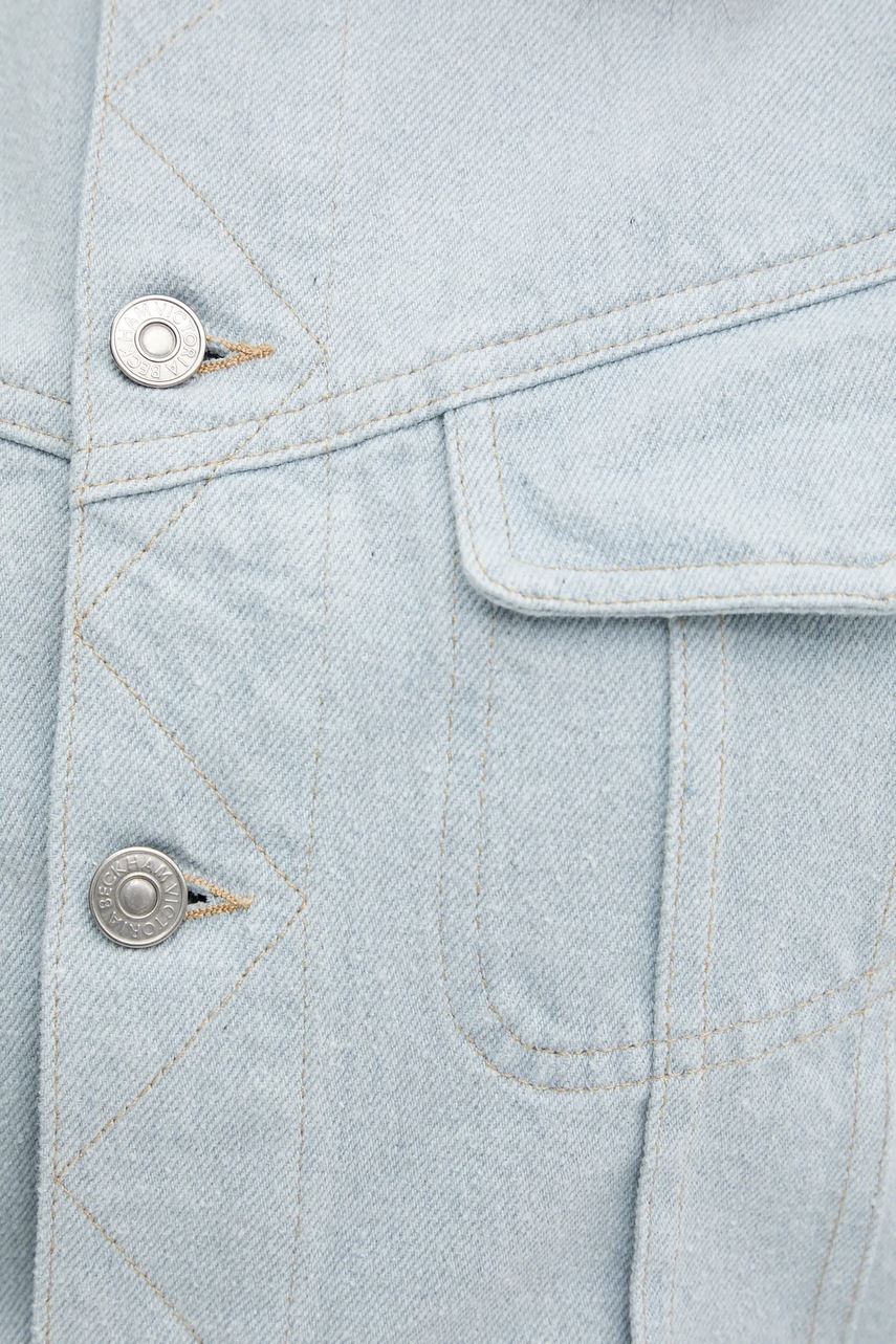 Τζιν μπουφάν Victoria Beckham χρώμα: μπλε, 1225DJK006219A φωτογραφία