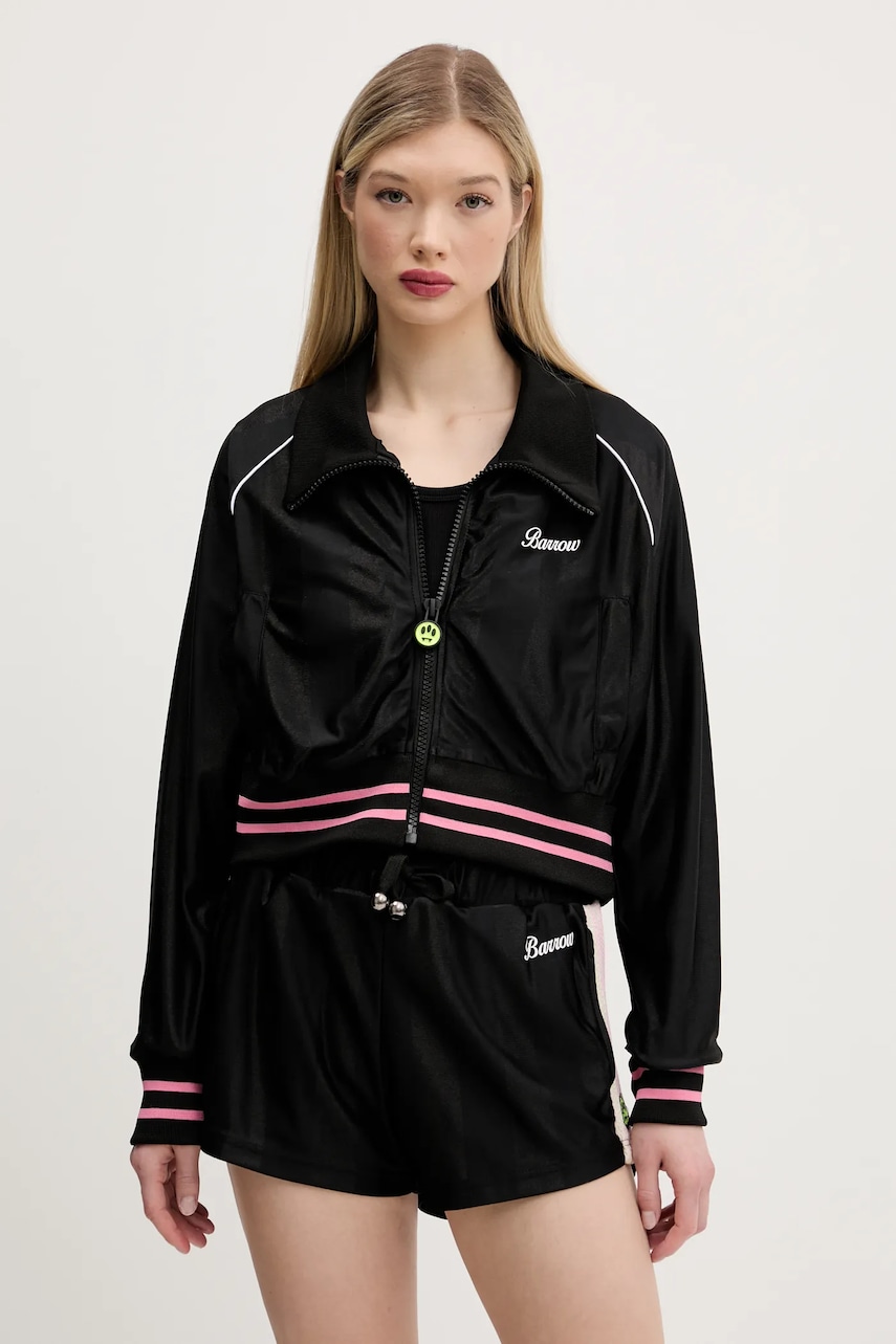 Barrow bluză femei, culoarea negru, cu imprimeu, S5BWWOBO113