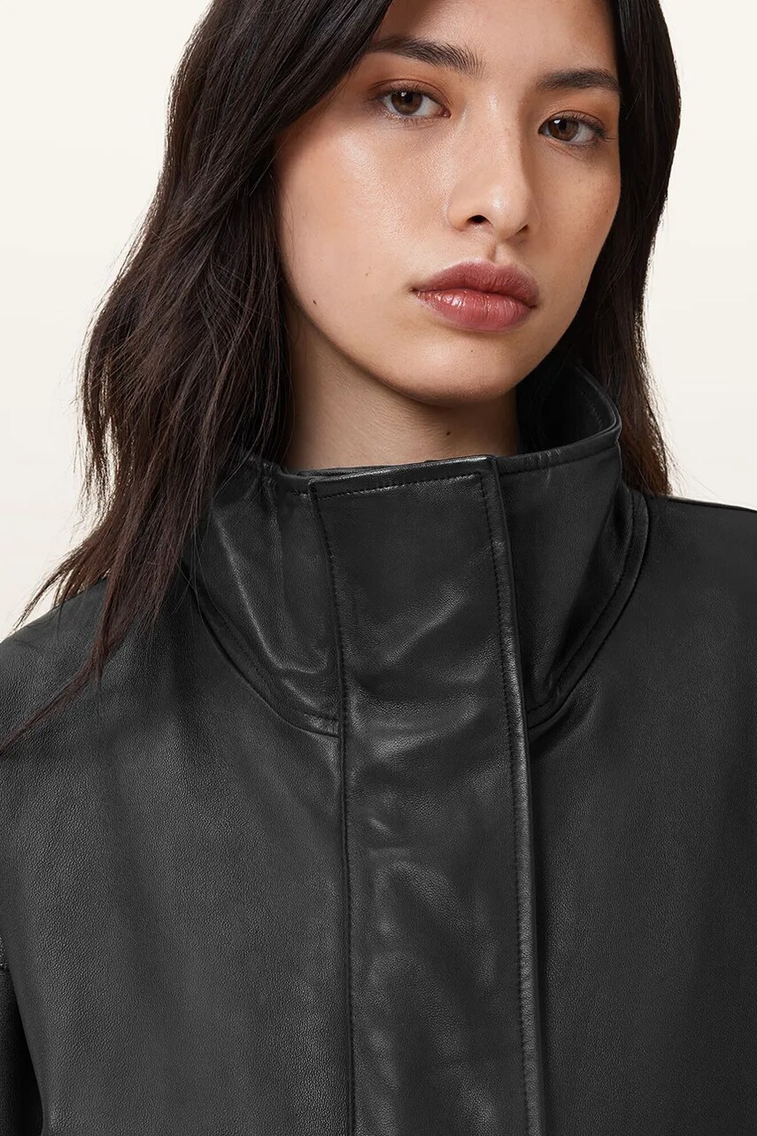 Кожаная куртка AllSaints RYDER цвет чёрный переходная W012LC Кожаная куртка AllSaints RYDER цвет чёрный переходная W012LC