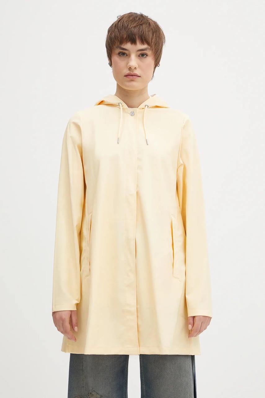 Rains geacă A-Line W Jacket W3 culoarea galben, de tranzitie, 18050.111
