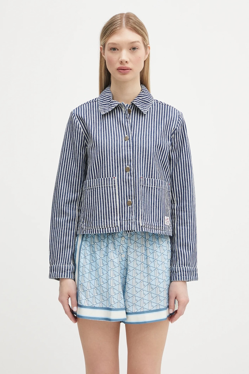 A.P.C. geacă jeans Veste Frida culoarea bleumain, de tranzitie, COHHG.F32006