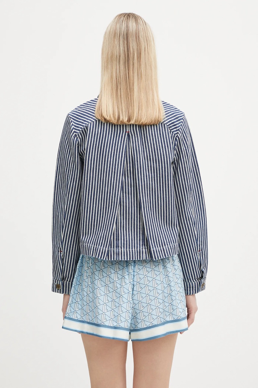 Τζιν μπουφάν A.P.C. Veste Frida χρώμα: ναυτικό μπλε, COHHG.F32006 φωτογραφία