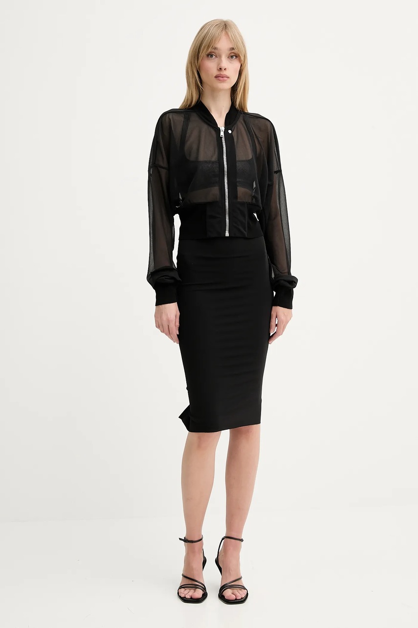 Μπουφάν Rick Owens Lilies χρώμα: μαύρο, LI01E4708OT φωτογραφία
