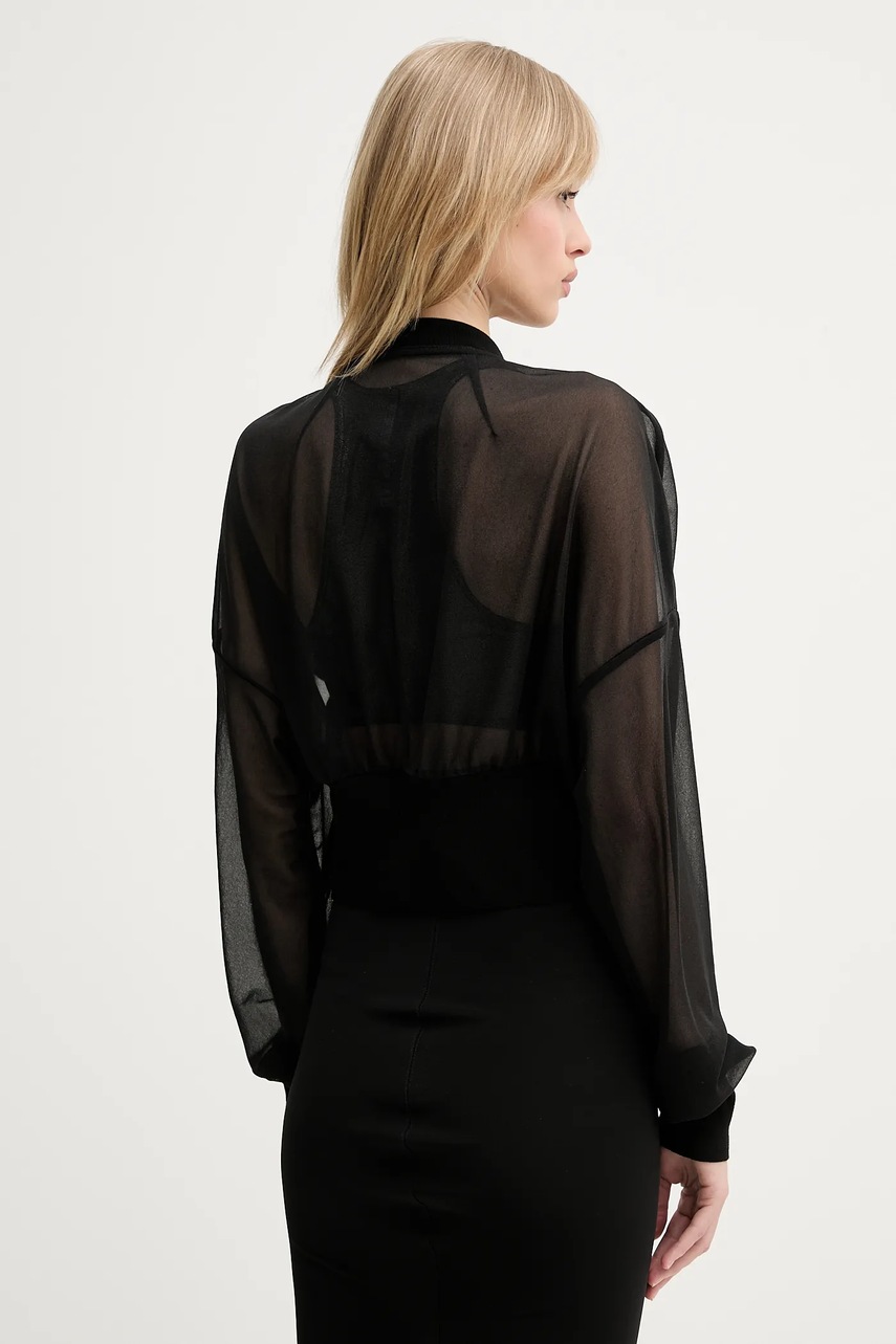 Μπουφάν Rick Owens Lilies χρώμα: μαύρο, LI01E4708OT φωτογραφία