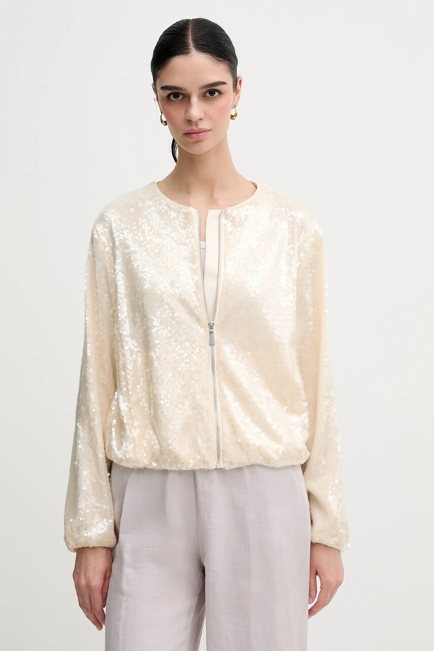 Sisley geaca culoarea bej, de tranzitie, 27IYLN05P
