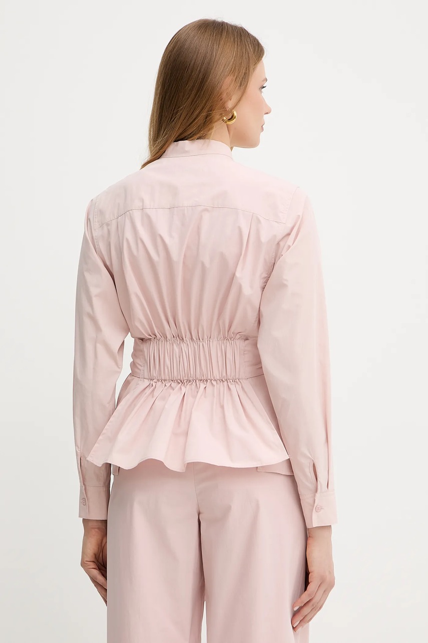 Βαμβακερό μπουφάν πουκάμισο Weekend Max Mara χρώμα: ροζ, 2515041013600 φωτογραφία