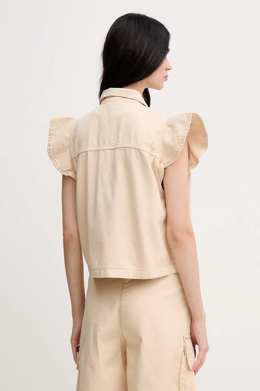 Βαμβακερό αμάνικο Alpha Industries Sailor Vest Wmn χρώμα: μπεζ, 156004 φωτογραφία